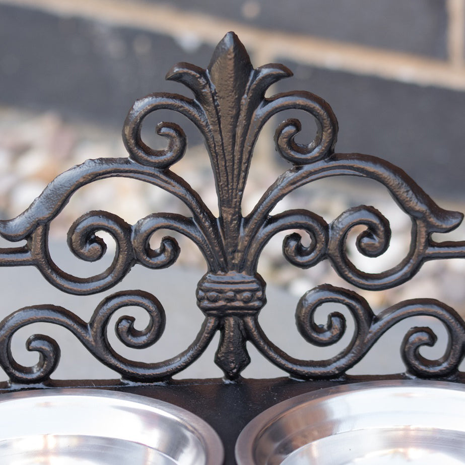 Cast Iron Raised Duo Dog Bowls
