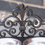 Cast Iron Raised Duo Dog Bowls