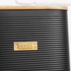 Black Ribbed Bread Bin
