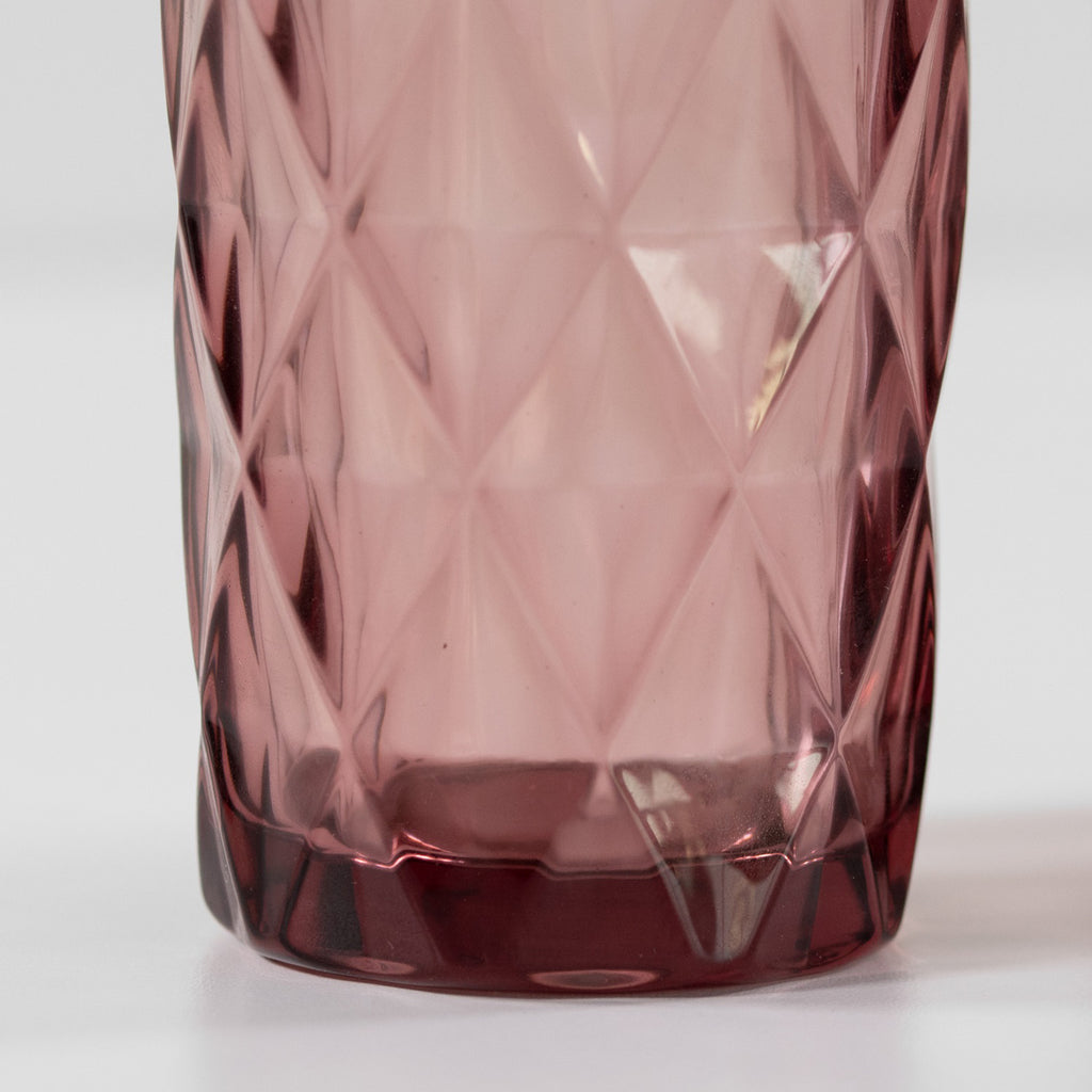 Set Of 2 Pink Gemstone Highball Tumblers