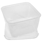 Set Of 2 White Lid 15 Litre Square Food Containers