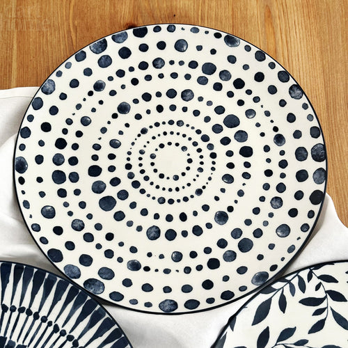 6-teiliges mediterranes Speiseteller-Set 27 cm