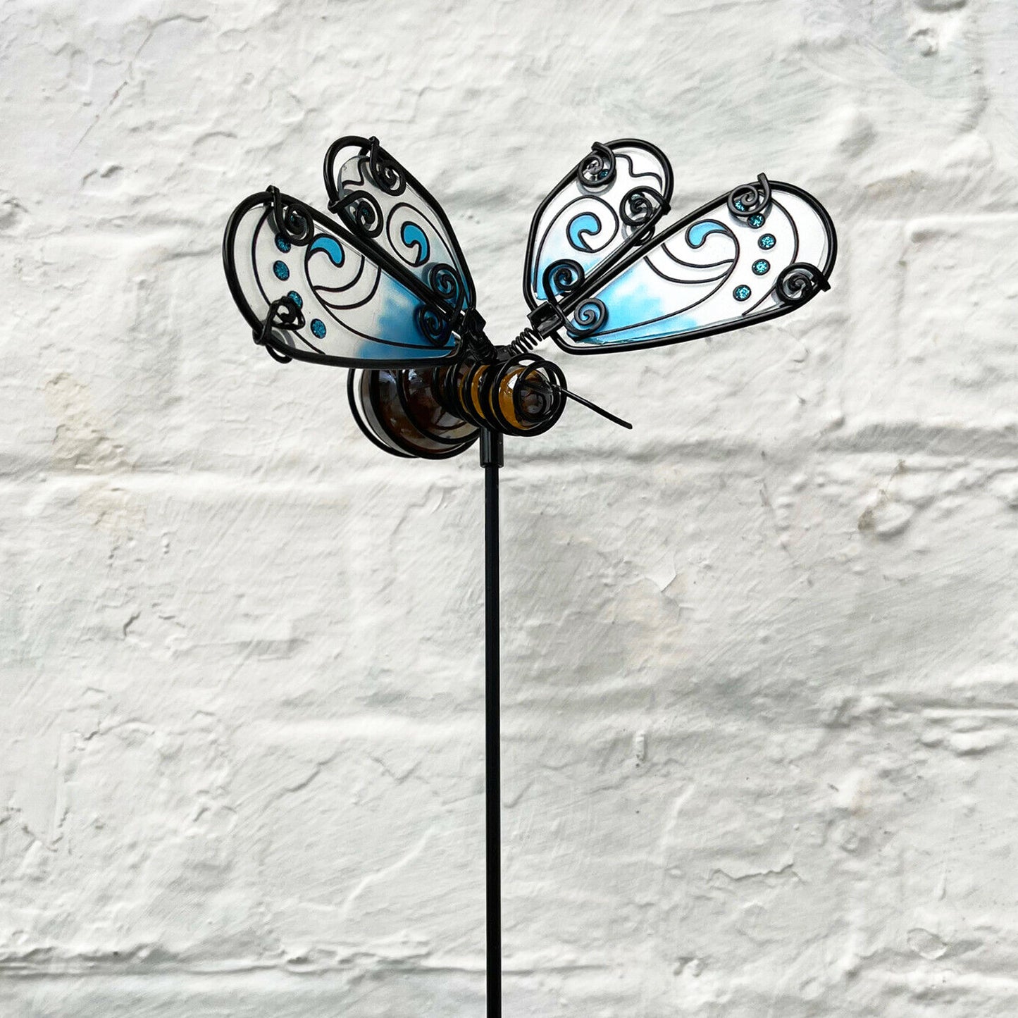 Stained Glass Bumble Bee Garden Stake