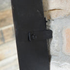 Industrial Black Metal Bathroom Wall Mirror