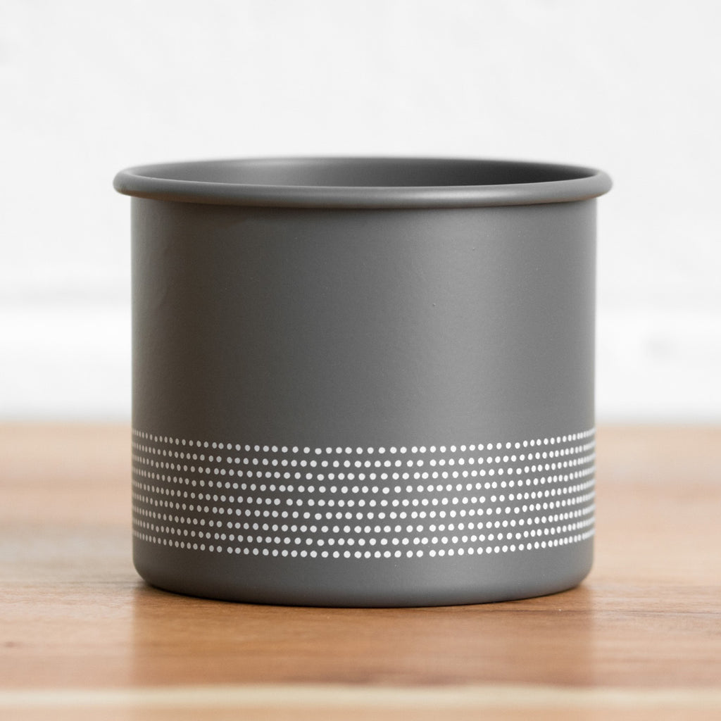 Grey Monochrome Herb Pot