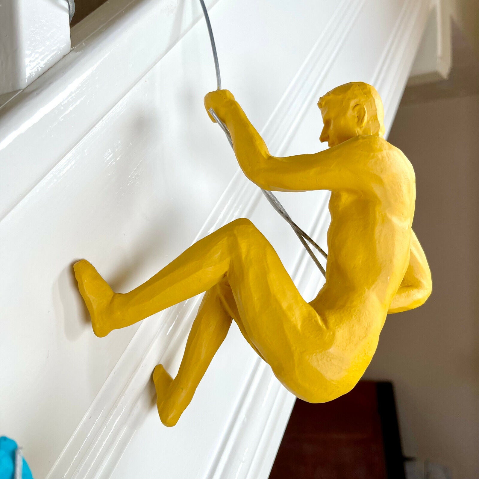 Set Of 2 Coloured Hanging Abseiling Men Figures