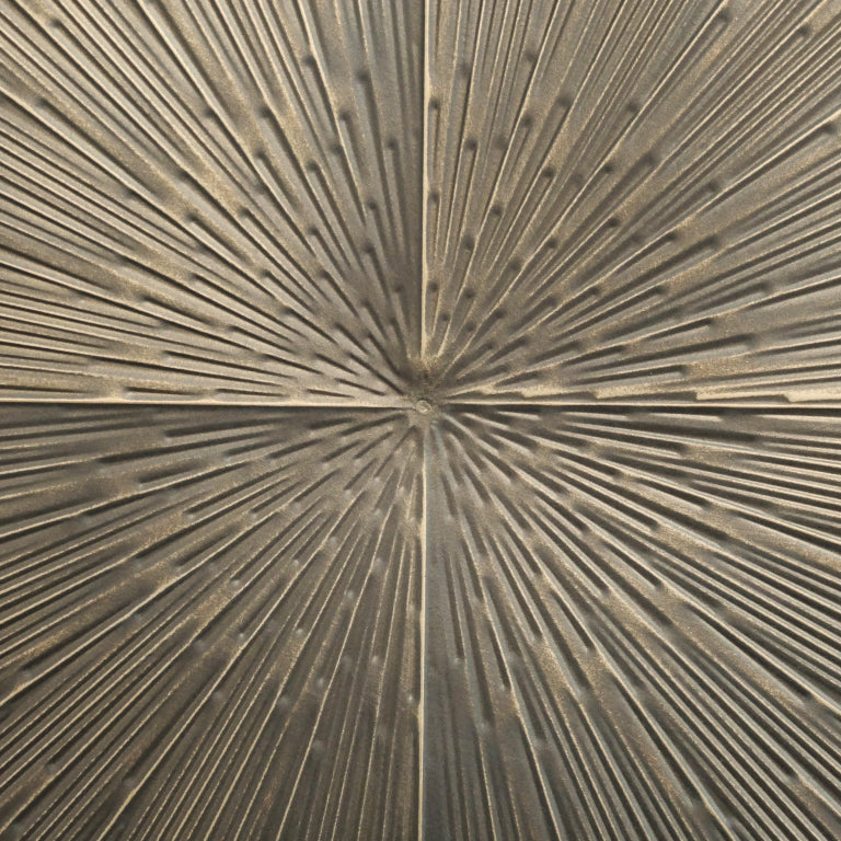 Textured Sunburst Metal Decorative Wall Panel