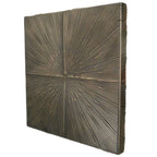 Textured Sunburst Metal Decorative Wall Panel