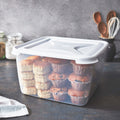 Set Of 2 White Lid 15 Litre Square Food Containers
