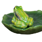 Frog On Lilypad Garden Bird Bath Ornament