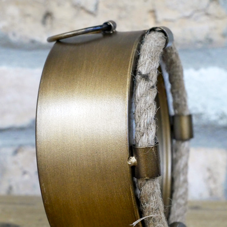 Vintage Gold Round Rope Mantel Clock