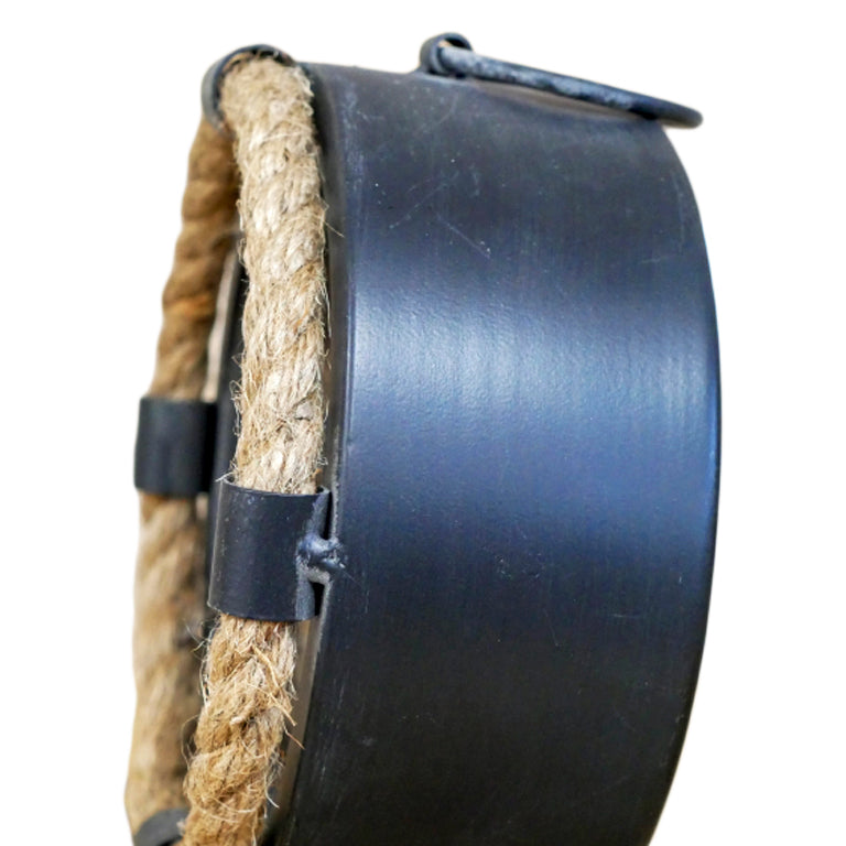 Black Nautical Rope Compass Mantel Clock
