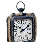 Vintage Square Rope Mantel Clock