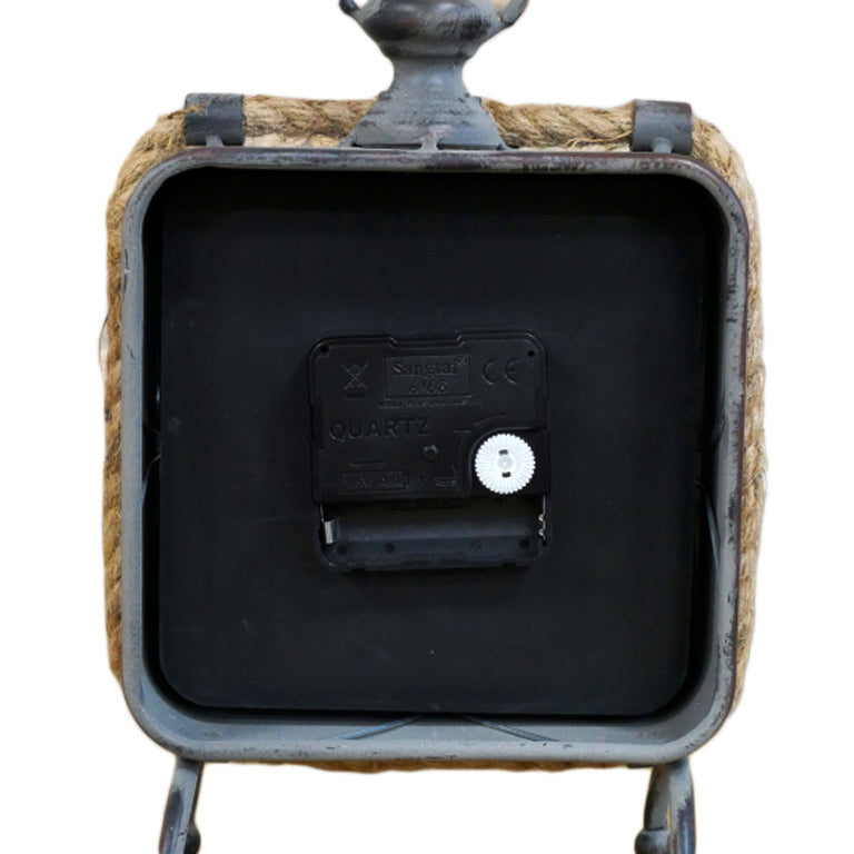 Vintage Square Rope Mantel Clock