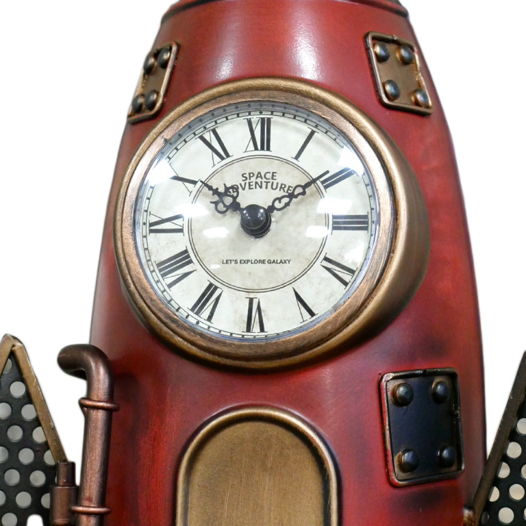 Vintage Red Rocket Clock