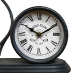 Golfer Swinging Golf Club Mantel Clock