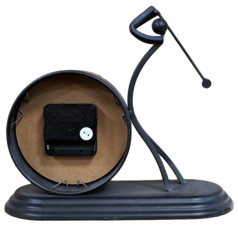 Golfer Swinging Golf Club Mantel Clock