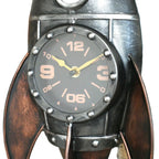 Vintage Metal Rocket Wall Clock