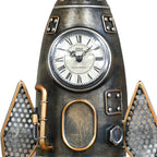 Vintage Metal Rocket Mantel Clock