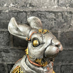 Silbernes Steampunk-Kaninchen-Ornament