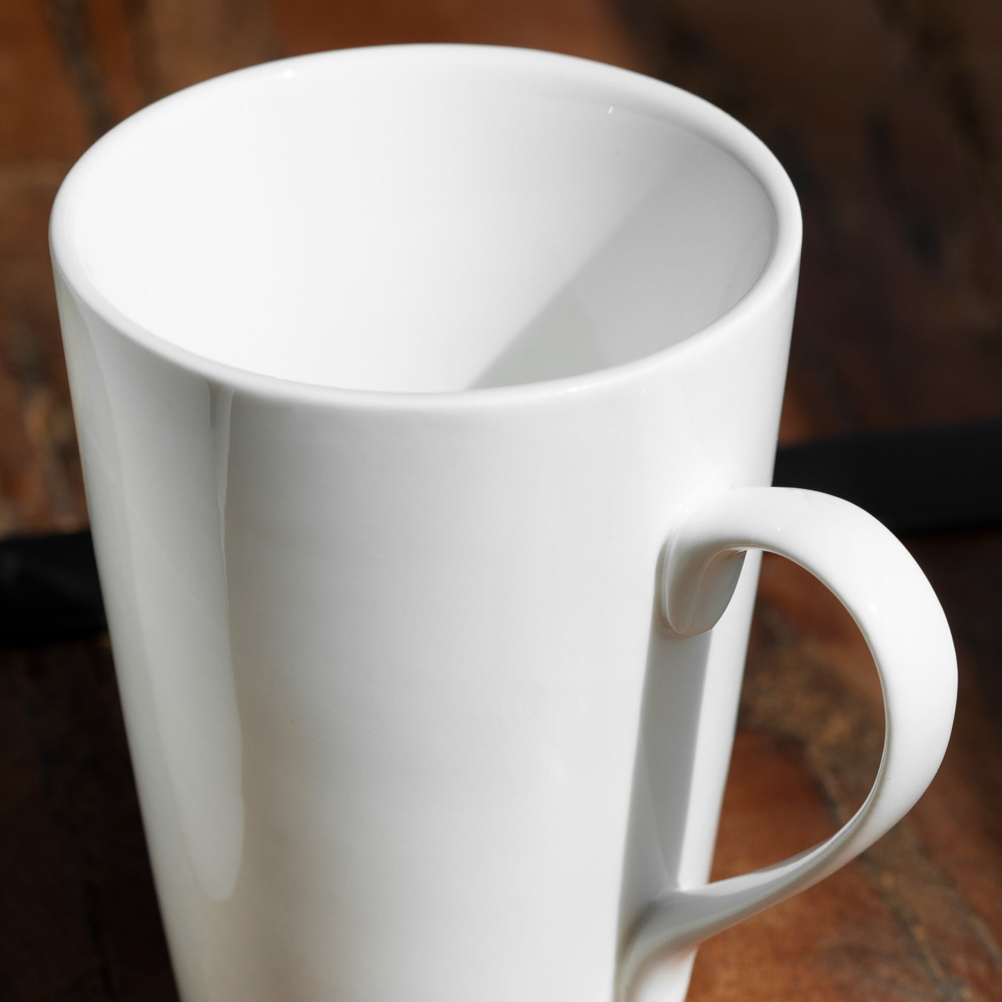 Glossy White Latte Mugs