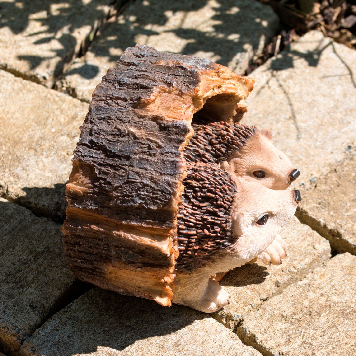 Hedgehogs In Log Ornament