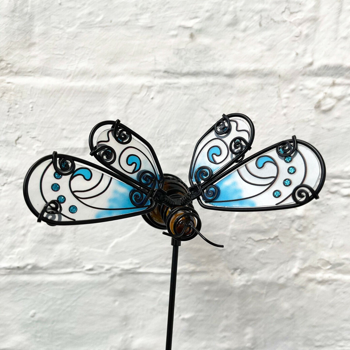 Stained Glass Bumble Bee Garden Stake