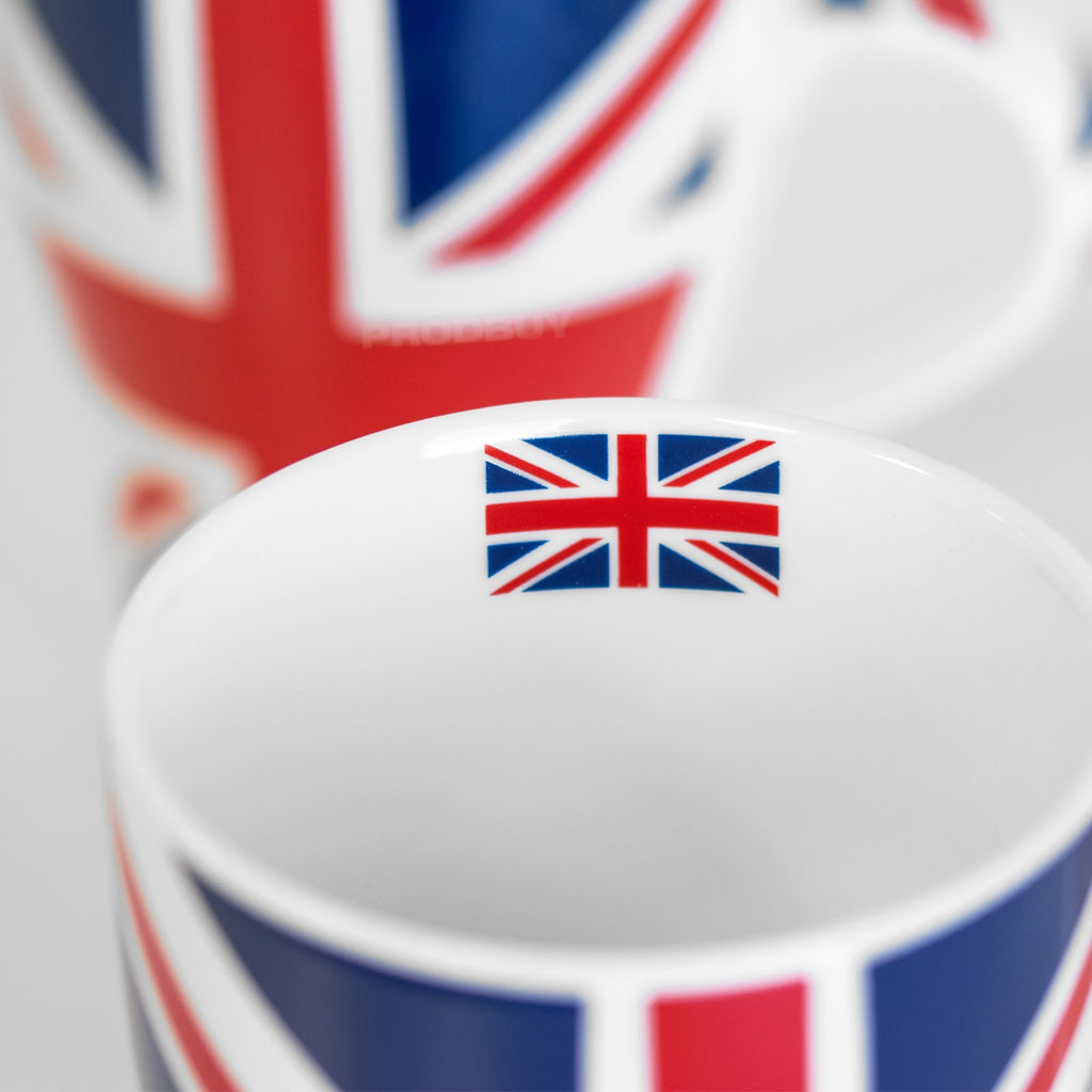Set Of 4 Union Jack Flag Mugs