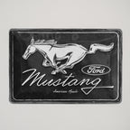 Black Ford Mustang Sign 30x20cm