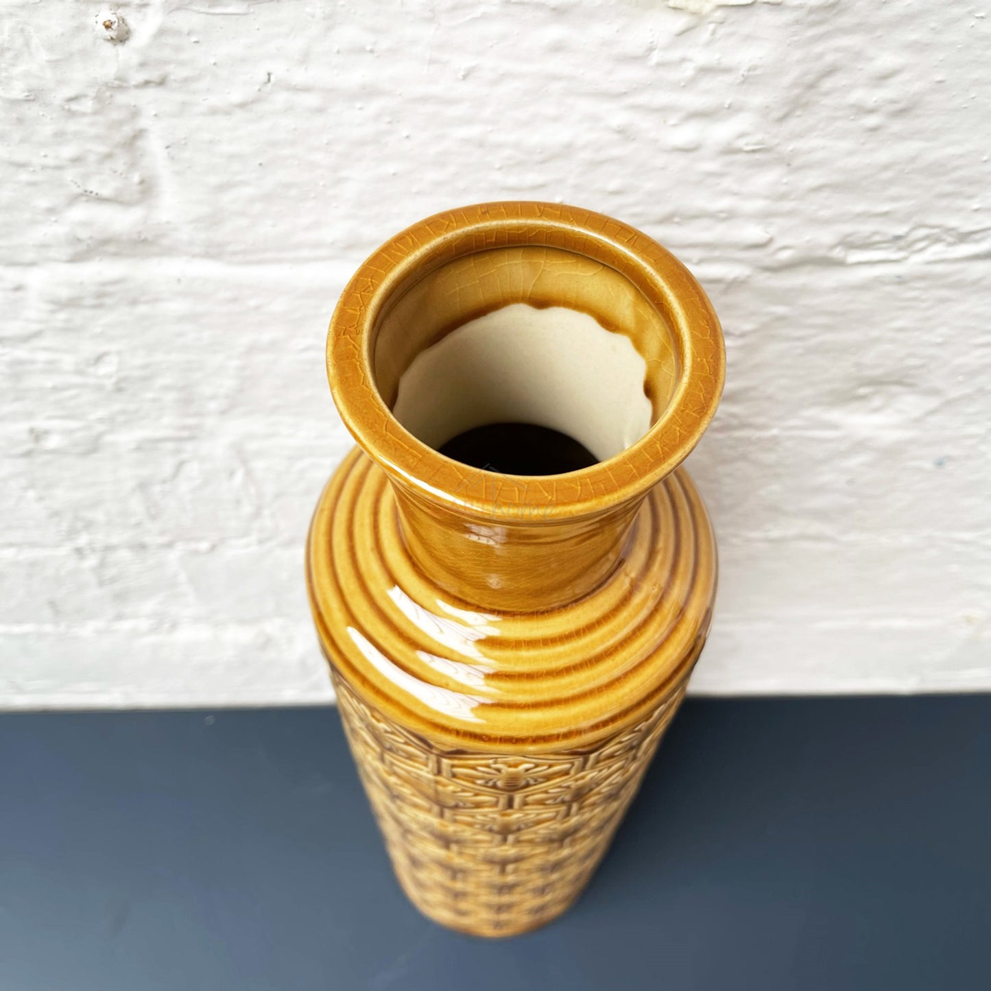 Tall Golden Bees Vase