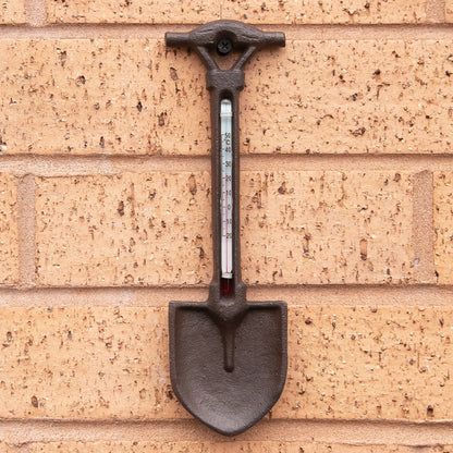 Cast Iron Spade Garden Thermometer