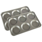 Set Of 2 Non-Stick 6 Hole Yorkshire Pudding Trays