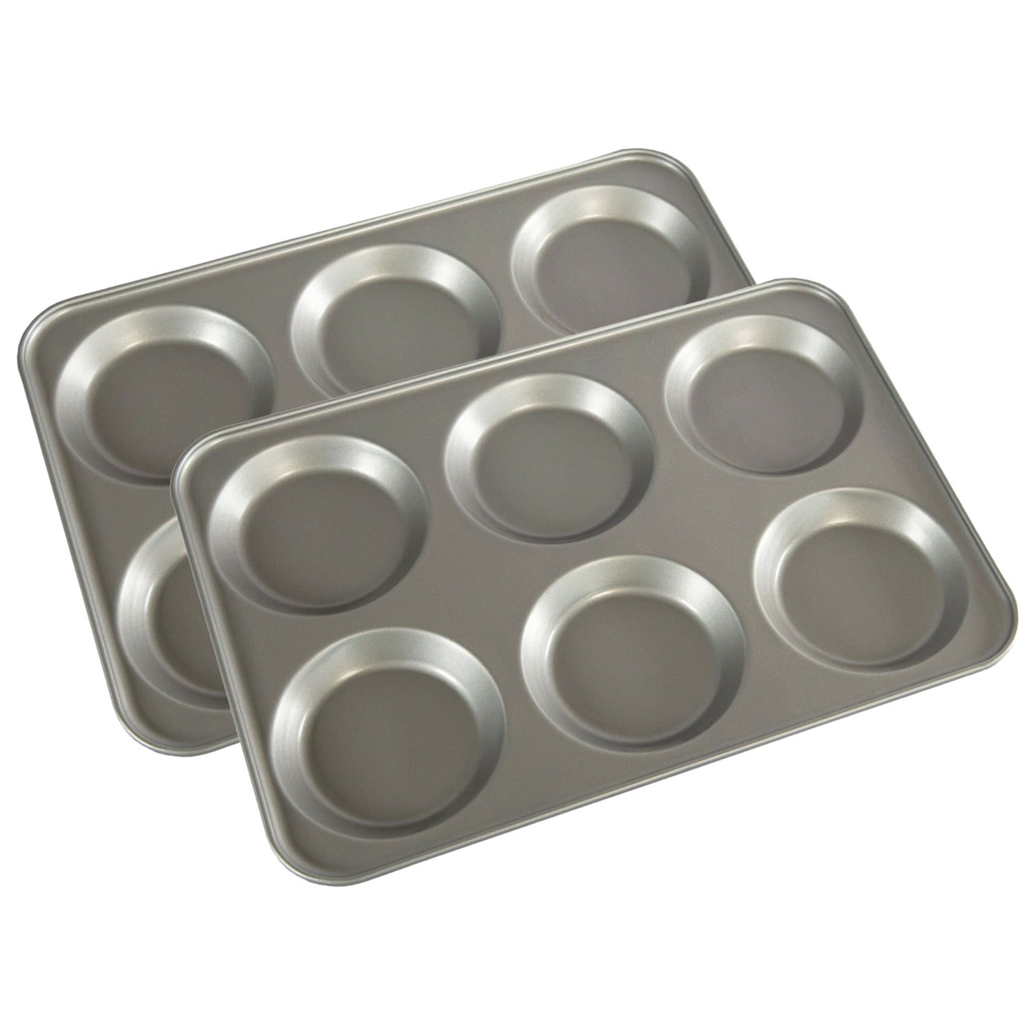 Set Of 2 Non-Stick 6 Hole Yorkshire Pudding Trays