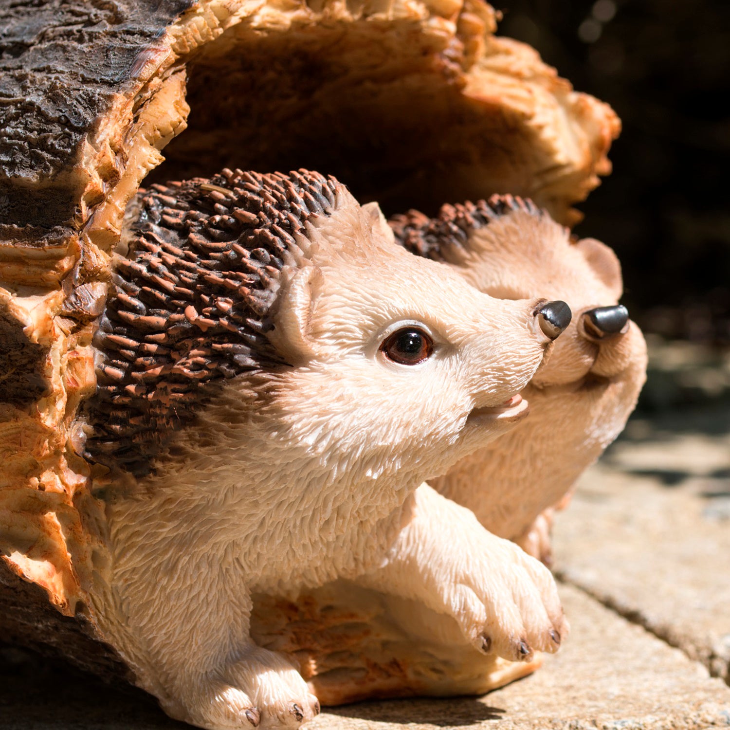 Hedgehogs In Log Ornament