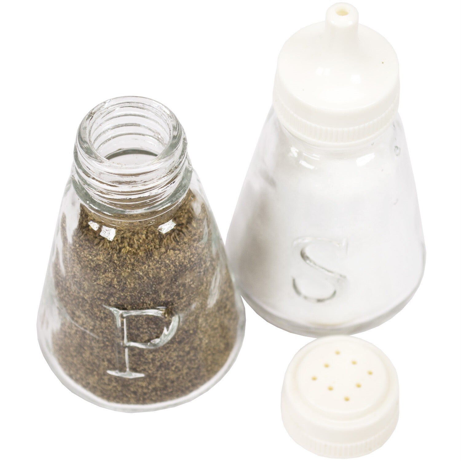 Set Of 3 Salt Pepper & Vinegar Shaker Pots