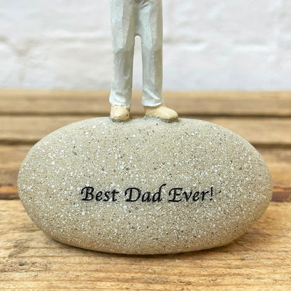 „Best Dad Ever“-Engelsstein-Geschenk, 8 x 14 cm