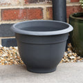 Set Of 2 Slate Black Bell Planters