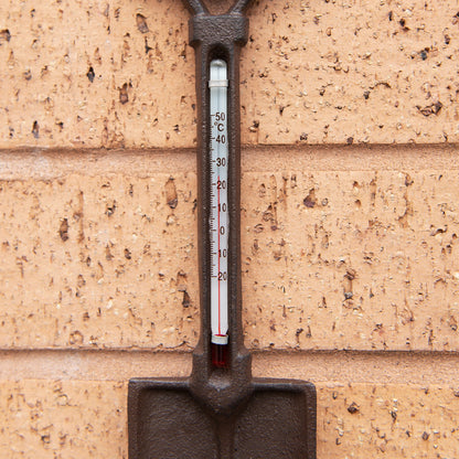 Cast Iron Spade Garden Thermometer