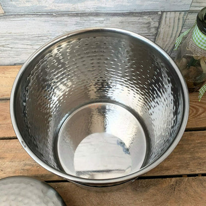 Grey Hammered Biscuit Tin