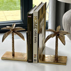 Gold Palm Tree Bookends