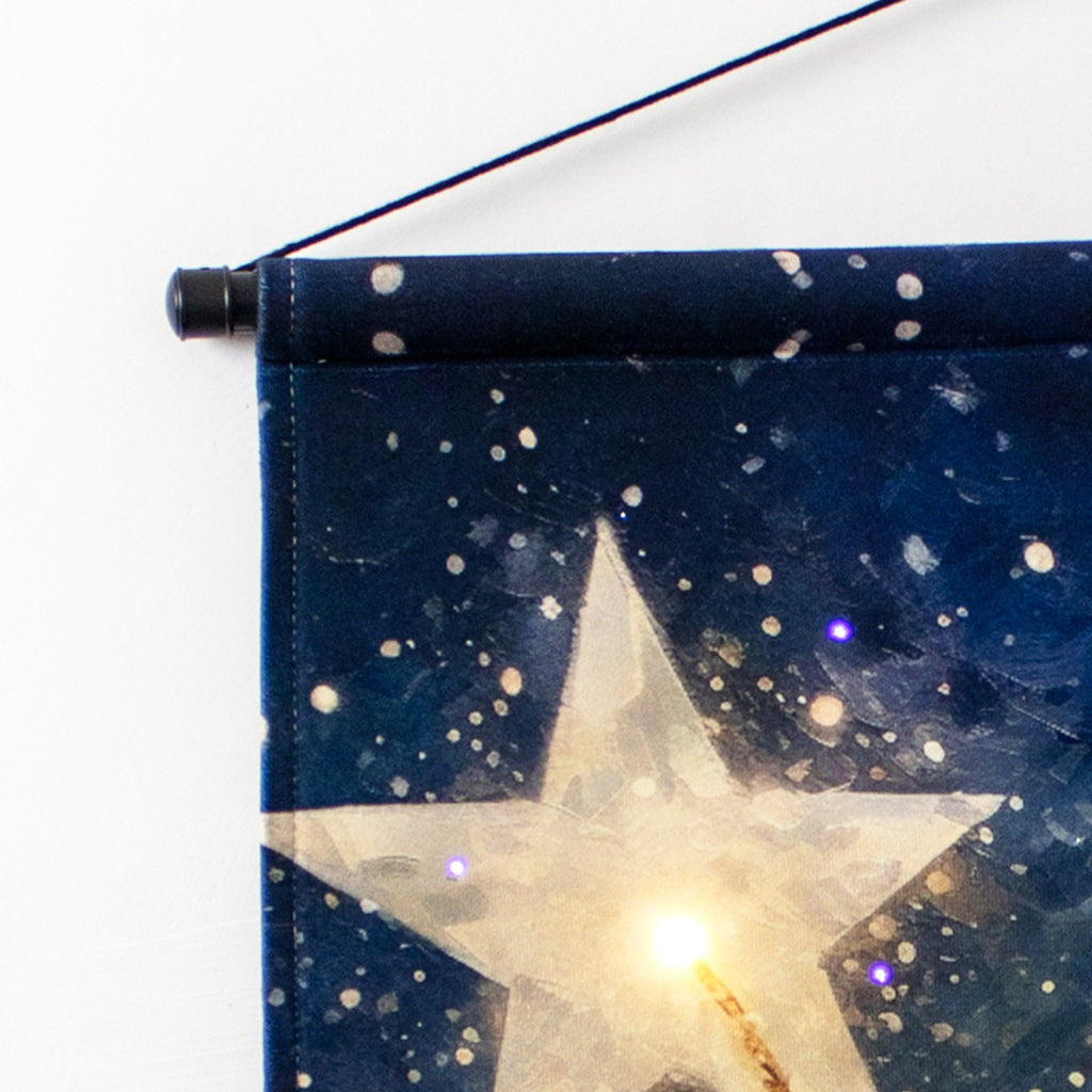 Light Up St Nicholas With Star Fabric Wall Tapestry