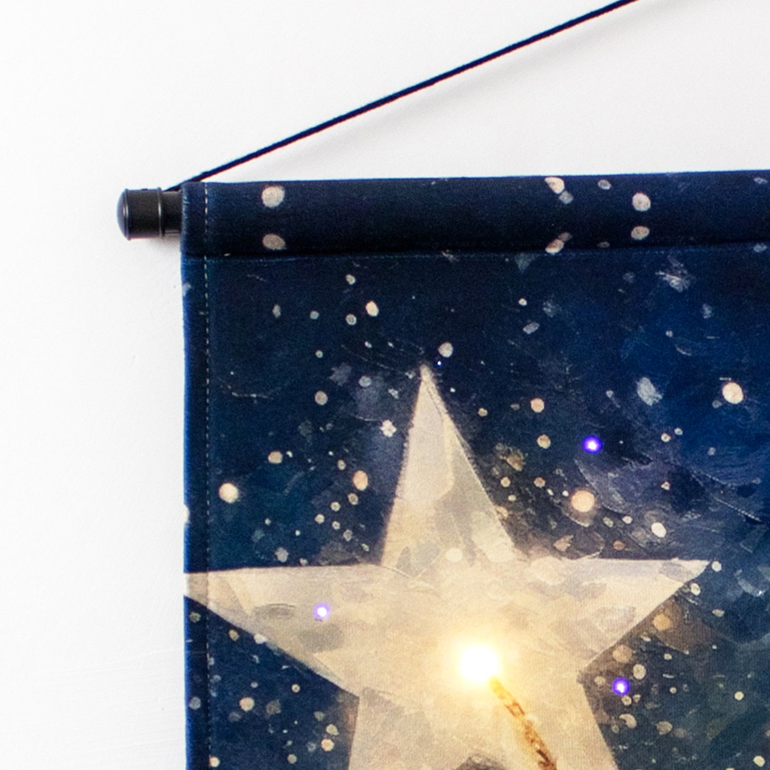 Light Up St Nicholas With Star Fabric Wall Tapestry