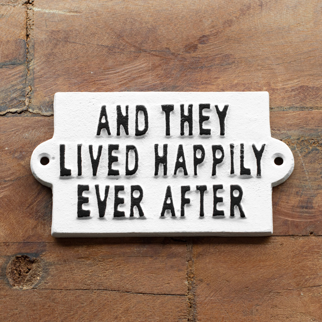 White Happily Ever After Sign