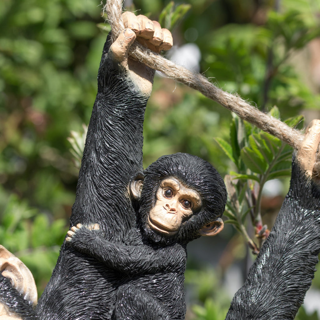 Rope Hanging Monkey & Baby Ornament