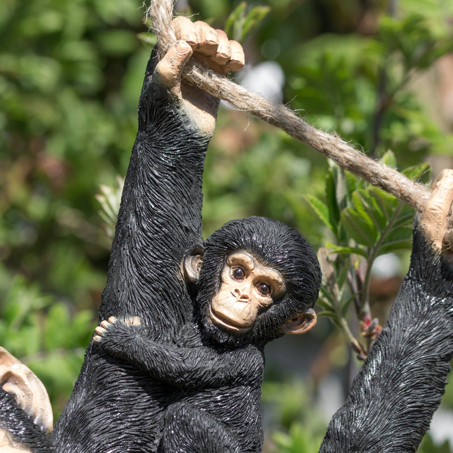Rope Hanging Monkey & Baby Ornament