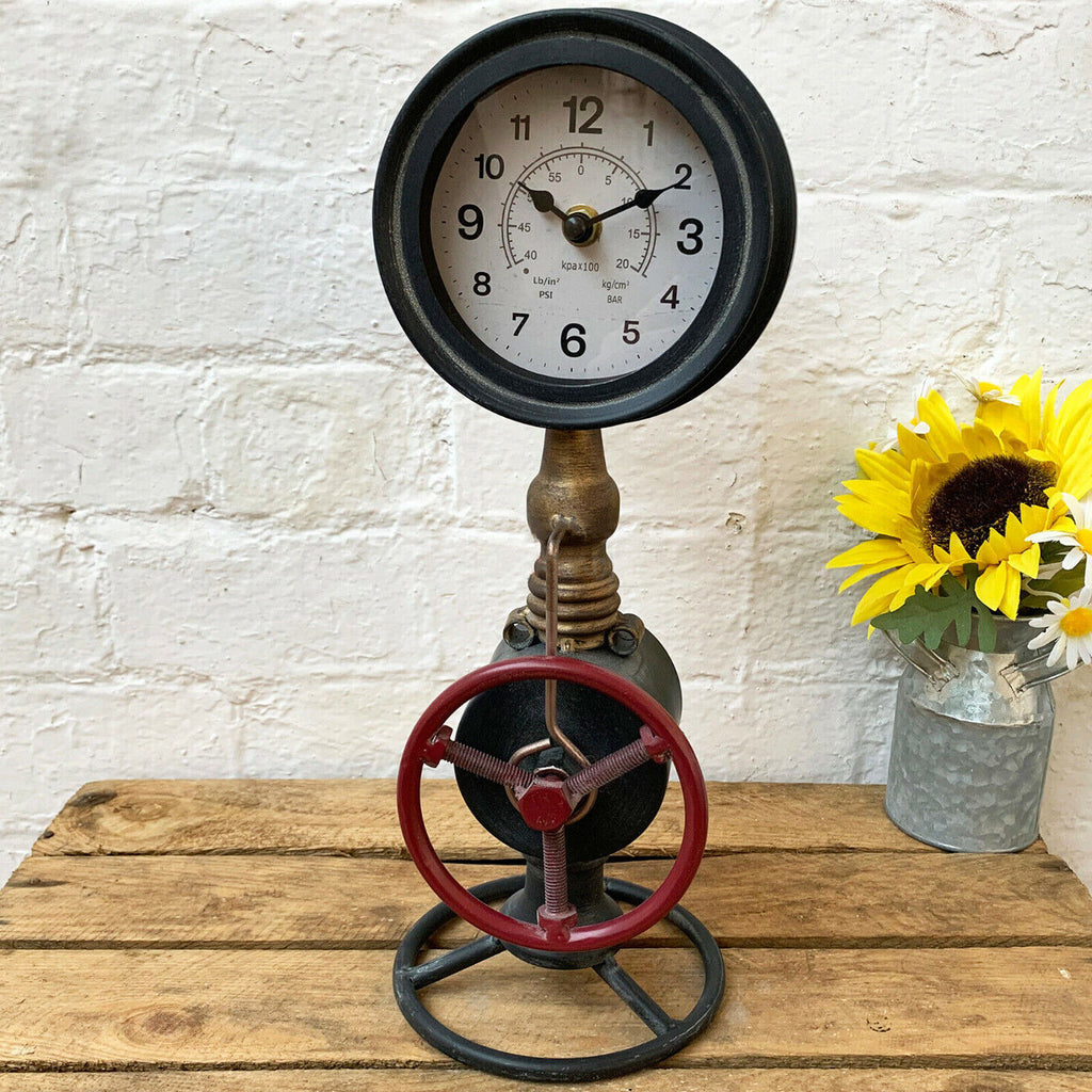 Pipefitter Clock Darthome Industrial Pipe Table Clock