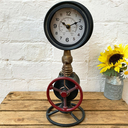 Industrial Pipe Table Clock