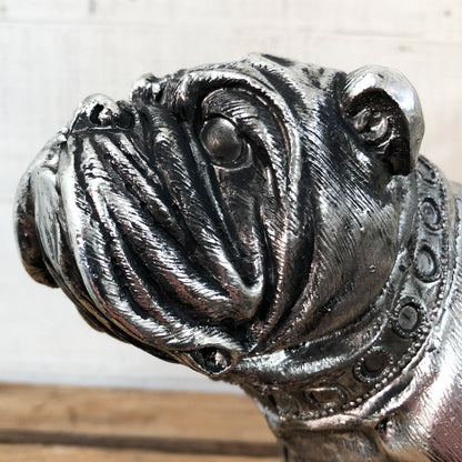 Silver English Bulldog Ornament