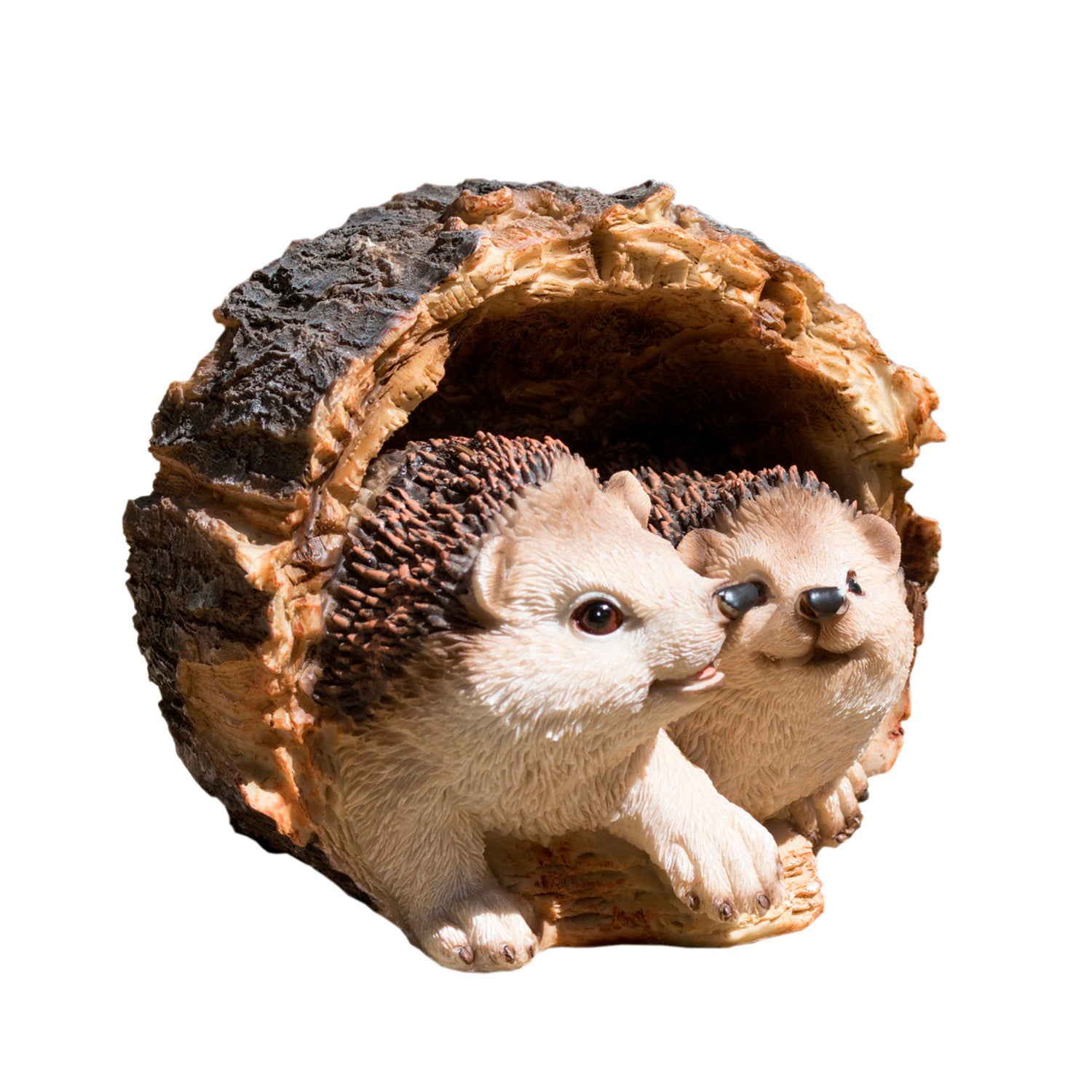Hedgehogs In Log Ornament