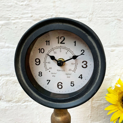 Industrial Pipe Table Clock